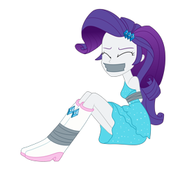 Size: 2500x2500 | Tagged: safe, artist:nie-martw-sie-o-mnie, rarity, human, equestria girls, g4, arm behind back, bondage, boots, boots bondage, bound and gagged, clothes, dress, eyes closed, fall formal outfits, female, femsub, gag, high heel boots, rarisub, shoes, simple background, sitting, solo, submissive, tape, tape bondage, tape gag, transparent background