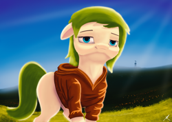 Size: 7016x4961 | Tagged: safe, artist:bluishdraft, oc, oc only, oc:nettle vienna, earth pony, pony, female, mare, siren head, solo