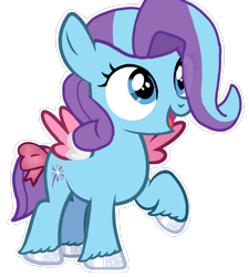 Size: 1150x1280 | Tagged: safe, artist:artsmlpgen5, glory (g5), pegasus, g4, g5, blue eyes, cute, female, g5 to g4, generation leap, glorydorable, multicolored mane, pippsqueaks, simple background, solo, transparent background, unshorn fetlocks