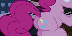 Size: 977x487 | Tagged: safe, screencap, pinkie pie, earth pony, pony, castle mane-ia, g4, balloonbutt, butt, cropped, female