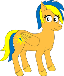 Size: 862x1020 | Tagged: safe, artist:thecanadiantoony2001, oc, oc only, oc:solar flare, pegasus, g4, female, simple background, solo, transparent background