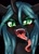 Size: 3999x5559 | Tagged: safe, artist:murny, queen chrysalis, changeling, changeling queen, g4, fangs, heart, long tongue, looking at you, mawshot, open mouth, open smile, sketch, smiling, solo, tongue out, uvula