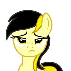 Size: 1280x1280 | Tagged: artist needed, source needed, safe, edit, vector edit, oc, oc only, oc:leslie fair, earth pony, pony, bust, reaction image, simple background, solo, transparent background, vector