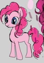 Size: 254x360 | Tagged: safe, artist:skypaw10, pinkie pie, earth pony, pony, g4, female, gray background, mare, simple background, sketch, smiling, solo