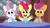 Size: 2400x1350 | Tagged: safe, artist:prixy05, apple bloom, scootaloo, sweetie belle, earth pony, pegasus, pony, unicorn, g4, g5, my little pony: friendship is magic, my little pony: tell your tale, one bad apple, :3, adorabloom, babs seed song, bow, cute, cutealoo, cutie mark crusaders, cutie mark cuties, diasweetes, drink, female, filly, foal, g4 to g5, generation leap, hair bow, happy, horn, milkshake, milkshake ponies, open mouth, open smile, scene interpretation, smiling, trio