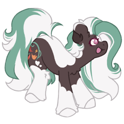 Size: 1000x1000 | Tagged: safe, artist:kazmuun, oc, oc only, oc:ebony breeze, earth pony, pony, female, mare, simple background, solo, transparent background