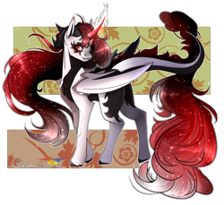 Size: 1200x1100 | Tagged: safe, artist:legendaryshadee, oc, oc:victor, alicorn, pony, horns, magic, male, solo, stallion