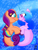 Size: 1620x2160 | Tagged: safe, artist:jesslmc16, idw, izzy moonbow, sunny starscout, earth pony, pony, sea pony, seahorse, seapony (g4), unicorn, g5, my little pony: set your sail, blushing, bubble, cute, dorsal fin, duo, duo female, female, fin, fish tail, floating, flowing mane, flowing tail, horn, izzybetes, lesbian, looking at each other, looking at someone, mane stripe sunny, ocean, scales, sea pony (g5), seaponified, seapony izzy moonbow, seapony sunny starscout, ship:moonscout, shipping, signature, smiling, smiling at each other, species swap, sunnybetes, swimming, tail, underwater, unshorn fetlocks, water