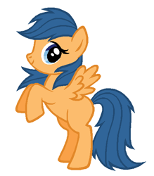 Size: 490x560 | Tagged: safe, artist:durpy, artist:vickypony689, first base, pegasus, pony, g4, adorabase, adult blank flank, blank flank, blind bag, closed mouth, cute, female, mare, older, older first base, pegasus first base, race swap, rearing, rule 63, simple background, smiling, solo, toy, white background