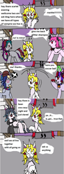 Size: 1013x2759 | Tagged: dead source, safe, artist:ask-luciavampire, oc, oc only, oc:alastor razor, oc:alex breeze, oc:marble gem, oc:natsu dawn, oc:scarlet evening, oc:sera bella, undead, vampire, vampony, ask, female, football, magic, male, shampoo, speech bubble, sports, stealing, tumblr, tumblr:ask-rosesociety-vampires