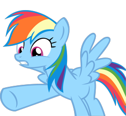 Size: 1864x1716 | Tagged: safe, artist:retroponybro, rainbow dash, pegasus, pony, g4, female, inkscape, mare, pointing, simple background, solo, transparent background, vector