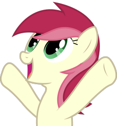 Size: 3261x3494 | Tagged: safe, artist:firlin123, roseluck, earth pony, pony, g4, background pony, female, mare, open mouth, rainbowshining, simple background, solo, transparent background, vector