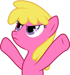 Size: 3261x3494 | Tagged: safe, artist:firlin123, cherry berry, earth pony, pony, g4, :c, >:c, angry, background pony, female, frown, grumpy, mare, rainbowshining, raised hooves, reaction image, show accurate, simple background, solo, transparent background, upset, vector