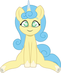 Size: 922x1107 | Tagged: safe, artist:prixy05, oc, oc only, oc:sky, pony, unicorn, g5, my little pony: tell your tale, blind, female, horn, mare, simple background, sitting, solo, transparent background, vector