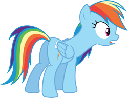 Size: 3921x3000 | Tagged: safe, artist:cloudy glow, rainbow dash, pegasus, pony, g4, the mysterious mare do well, butt, female, mare, plot, simple background, solo, transparent background, vector