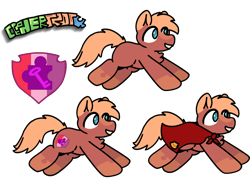 Size: 2732x2048 | Tagged: safe, artist:felixmcfurry, oc, oc only, oc:ciphertrot, earth pony, pony, cape, clothes, cmc cape, coat markings, colt, colt oc, cutie mark, cyan eyes, earth pony oc, foal, gift art, male, markings, simple background, smiling, socks (coat markings), solo, teeth, text, transparent background