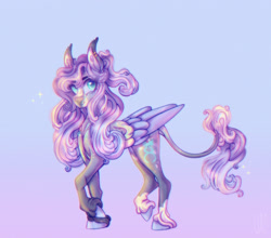 Size: 2064x1815 | Tagged: safe, artist:pegasus004, oc, oc only, pegasus, pony, colored hooves, colored pupils, gradient background, hooves, solo