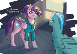 Size: 3508x2480 | Tagged: safe, oc, oc:purple sparks, pegasus, pony, fanfic:purple sparks, g4, au:purple sparks, fanfic, fanfic art, story in the source, story included, wonderbolts