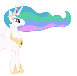 Size: 900x889 | Tagged: safe, artist:princeterra, princess celestia, alicorn, pony, g4, angry, concave belly, female, mare, side view, simple background, solo, transparent background, vector