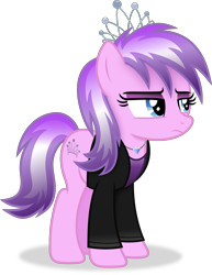 Size: 3077x3994 | Tagged: safe, artist:anime-equestria, diamond tiara, earth pony, pony, g4, alternate hairstyle, clothes, female, jacket, jewelry, mare, necklace, older, simple background, solo, tiara, transparent background, vector