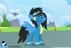 Size: 5425x3688 | Tagged: safe, artist:creedyboy124, oc, oc only, oc:sarah lee, pegasus, pony, base used, clothes, female, mare, pegasus oc, solo, spread wings, uniform, wings, wonderbolts uniform