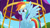 Size: 1280x716 | Tagged: safe, screencap, rainbow dash, pegasus, pony, g4, my little pony: friendship is magic, my little pony: rainbow roadtrip, cute, dashabetes, flying, hot air balloon, open mouth, outdoors, solo, spread wings, wings