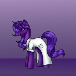 Size: 3000x3000 | Tagged: safe, artist:darklight1315, oc, oc only, oc:daydream, oc:sparkler, pony, unicorn, fallout equestria, clothes, concept art, disguise, fallout equestria: mayday, horn, lab coat, solo