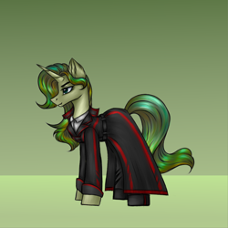 Size: 3000x3000 | Tagged: safe, artist:darklight1315, oc, oc only, oc:daydream, oc:dismay, pony, unicorn, fallout equestria, clothes, concept art, disguise, fallout equestria: mayday, horn, shirt, solo, trenchcoat