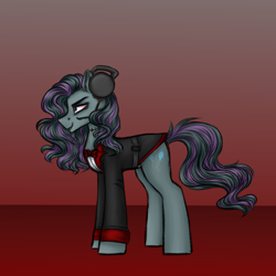 Size: 3000x3000 | Tagged: safe, artist:darklight1315, oc, oc only, oc:codger blank, earth pony, pony, fallout equestria, bowtie, clothes, concept art, fallout equestria: mayday, headphones, necktie, solo, tuxedo