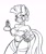 Size: 1422x1705 | Tagged: safe, artist:deviousskull, zecora, zebra, anthro, g4, belly, belly button, bikini, bikini bottom, bikini top, black and white, bottle, bracelet, breasts, bust, busty zecora, cleavage, clothes, collar, ear piercing, earring, female, fur bikini, grayscale, hand on hip, hooped earrings, jewelry, loincloth, long hair, monochrome, neck rings, o earings, piercing, potion, sexy, simple background, solo, stupid sexy zecora, swimsuit, tail, traditional art, white background