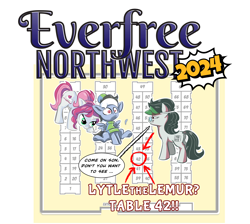 Size: 5352x4792 | Tagged: safe, artist:lytlethelemur, oc, oc only, earth pony, pony, everfree northwest, earth pony oc, everfree northwest 2024, trio