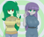 Size: 2726x2273 | Tagged: safe, artist:batipin, maud pie, wallflower blush, human, equestria girls, g4, 2d, adorasexy, bangs, belly, belly button, breasts, busty maud pie, busty wallflower blush, clothes, cute, denim, duo, duo female, eyebrows, eyebrows visible through hair, eyeshadow, female, flowerbetes, freckles, jeans, long sleeves, looking at you, makeup, maudabetes, messy hair, pants, peace sign, sexy, short sleeves, smiling, smiling at you, straight hair, sweater, waist belt