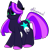 Size: 678x691 | Tagged: safe, artist:kharmacal, oc, oc only, oc:lumina star florescence, earth pony, pony, colored hooves, colored lineart, ear piercing, earring, earth pony oc, frown, green eyes, hooves, jewelry, long mane, long tail, looking offscreen, navy coat, piercing, purple hooves, signature, simple background, solo, star earring, straight mane, straight tail, tail, tail accessory, tail tie, tied tail, transparent background, two toned mane, two toned tail