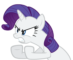 Size: 4800x4000 | Tagged: safe, artist:ohitison, rarity, pony, unicorn, dragon quest, g4, bipedal, determined, female, horn, mare, raised hoof, simple background, solo, teeth, transparent background, vector