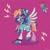 Size: 998x998 | Tagged: safe, artist:emobricosss, rainbow dash, scootaloo, pegasus, pony, pony town, g4, alternate accessories, alternate design, alternate hairstyle, big eyes, blue coat, blue hooves, clothes, coat markings, colored belly, colored hooves, colored pinnae, colored wings, colored wingtips, countershading, dermal piercing, ear piercing, earring, emanata, eyelashes, facial markings, fangs, female, filter, fluffy mane, hooves, jewelry, lip piercing, looking back, mare, multicolored hair, necktie, noise, outline, pale belly, piercing, pink eyes, rainbow hair, rainbow tail, raised hoof, raised leg, reference used, shadow, shaggy mane, shiny eyelashes, shiny hooves, shiny mane, shiny tail, short hair rainbow dash, short mane, short tail, signature, smiling, snake bites, snip (coat marking), socks (coat markings), solo, spiked wristband, spread wings, standing, sunglasses, tail, textured background, thick eyelashes, thin, three toned wings, wall of tags, white belly, white pupils, white wingtips, wing fluff, wings, wristband