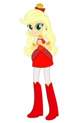 Size: 730x1095 | Tagged: safe, applejack, human, equestria girls, g4, boots, clothes, high heel boots, shirt, shoes, simple background, skirt, solo, white background