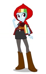 Size: 707x1131 | Tagged: safe, rainbow dash, human, equestria girls, g4, boots, clothes, shirt, shoes, simple background, skirt, solo, white background