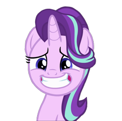 Size: 945x938 | Tagged: safe, artist:starlightglimmer04, edit, edited screencap, screencap, starlight glimmer, unicorn, g4, female, horn, not a vector, simple background, solo, teeth, transparent background