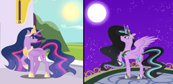 Size: 4308x2100 | Tagged: safe, artist:lunerymish, twilight sparkle, oc, oc:twivine sparkle, alicorn, pony, g4, alicorn oc, female, horn, jewelry, mare, older, older twilight, older twilight sparkle (alicorn), princess twilight 2.0, regalia, twilight sparkle (alicorn), ultimate twilight, wings