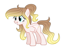 Size: 2117x1463 | Tagged: safe, artist:darbypop1, oc, oc only, oc:jasmine angelcake, pegasus, pony, base used, blue eyes, colored wings, colored wingtips, cream coat, cream wingtips, eyelashes, female, female oc, folded wings, fringe, gradient mane, gradient tail, leaning forward, mare, mare oc, oc redesign, pegasus oc, show accurate, simple background, smiling, solo, standing, tail, transparent background, two toned mane, two toned tail, two toned wings, wavy mane, wavy tail, wings