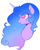 Size: 1152x1427 | Tagged: safe, artist:meteor s, izzy moonbow, pony, unicorn, g5, bust, female, gradient mane, horn, mare, simple background, smiling, solo, sparkles, white background