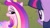 Size: 1920x1088 | Tagged: safe, screencap, princess cadance, twilight sparkle, alicorn, g4, my little pony: friendship is magic, season 4, three's a crowd, colored wings, crown, duo, duo female, eye contact, female, folded wings, frown, gradient wings, jewelry, lidded eyes, looking at each other, looking at someone, mare, open mouth, peytral, regalia, side view, sisters-in-law, smiling, twilight sparkle (alicorn), wings