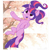 Size: 1080x1080 | Tagged: safe, artist:meteor s, twilight sparkle, pony, unicorn, g4, alternate hairstyle, belly, cherry blossoms, chest fluff, cute, double tail, eye clipping through hair, flower, flower blossom, horn, leg fluff, multiple tails, open mouth, open smile, pigtails, smiling, solo, tail, twiabetes, twintails, unicorn twilight