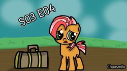 Size: 1920x1080 | Tagged: safe, artist:chaosmilo, babs seed, earth pony, pony, g4, my little pony: friendship is magic, one bad apple, season 3, cloud, cloudy, green eyes, signature, solo