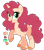 Size: 1434x1633 | Tagged: safe, artist:monochrome-sunsets, oc, oc only, pony, unicorn, base used, blank flank, coat markings, color palette, colored hooves, curly mane, curly tail, eyelashes, facial markings, female, female oc, freckles, green eyes, heart, heart mark, hooves, horn, leg markings, long mane, long tail, looking back, looking up, mare, mare oc, open mouth, open smile, orange hooves, pink coat, raised hoof, shiny hooves, simple background, smiling, solo, standing on three hooves, stripes, tail, transparent background, unicorn oc