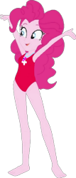 Size: 554x1299 | Tagged: safe, artist:theemperorofhonor, pinkie pie, human, equestria girls, g4, female, lifeguard, lifeguard pinkie, simple background, transparent background