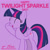 Size: 2160x2160 | Tagged: safe, artist:zslnews, twilight sparkle, alicorn, g4, ^^, eyes closed, female, open mouth, purple background, simple background, solo, twilight sparkle (alicorn), twilight sparkle day