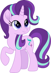 Size: 1130x1600 | Tagged: safe, artist:cloudy glow, starlight glimmer, pony, unicorn, g4, cute, female, glimmerbetes, horn, mare, movie accurate, raised hoof, simple background, smiling, solo, transparent background