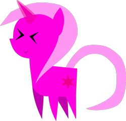 Size: 1012x977 | Tagged: safe, artist:carrotorangelight, oc, oc only, oc:star rhythm, original species, pony, unicorn, youkai, eyes closed, horn, magic, pointy ponies, simple background, solo, transparent background