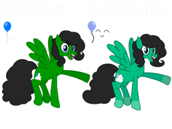 Size: 1032x774 | Tagged: safe, artist:meghan12345, pegasus, pony, g4, balloony (battle for dream island), battle for dream island, coat markings, cutie mark, duo, flying, male, open mouth, open smile, ponified, raised hoof, simple background, smiling, socks (coat markings), spread wings, stallion, transparent background, wings